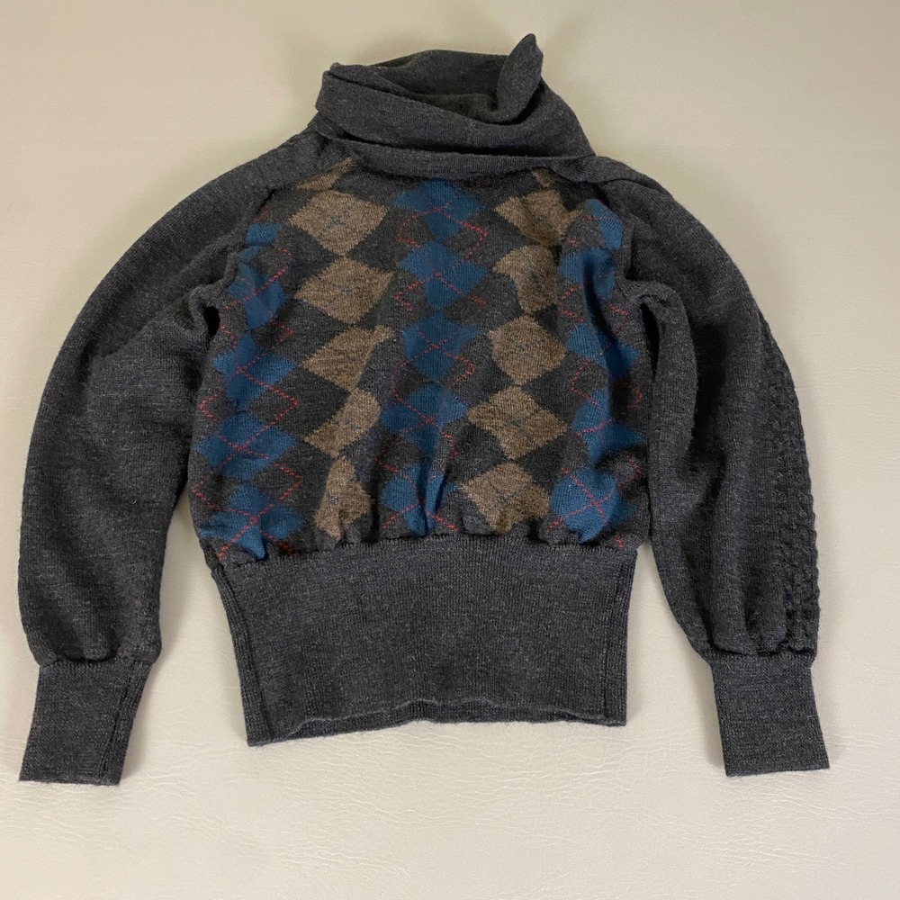 Vintage Tricots St Raphael Turtleneck Sweater‎ Women's Small Pure New Wool *Flaw